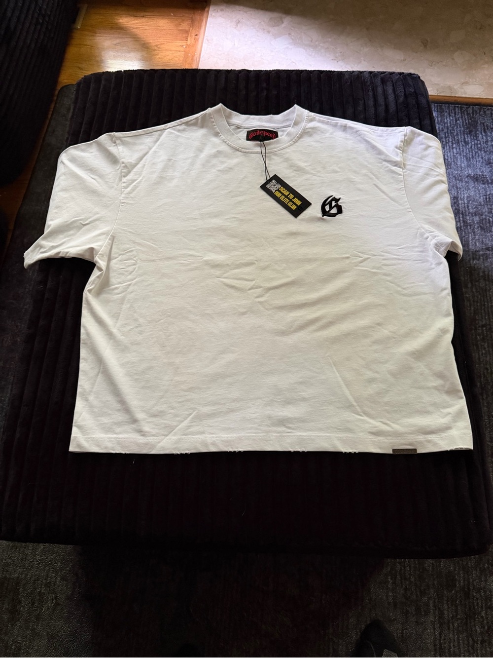 Godspeed New York Mainline MMXXV White Embroidered Logo Tee Large NWT
